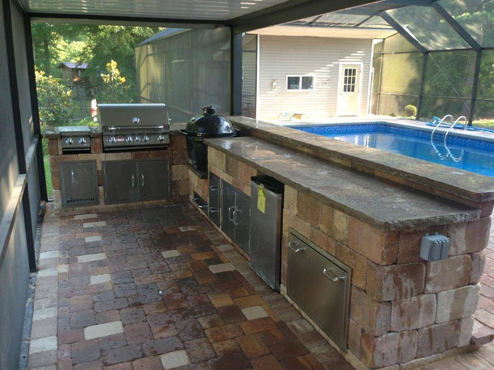 Primo grill, outdoor kitchen